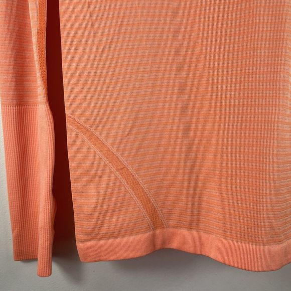 Lululemon Size 6 Swiftly Tech Long Sleeve Top Regular‎ Length Orange - Picture 11 of 13